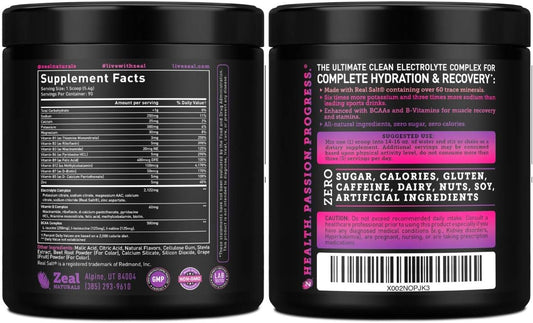 Enhanced Electrolyte Powder (Black Cherry| 90Ct.) Sugar Free + Bcaa, B-Vitamins & Real Salt® - Keto Electrolytes Drinks, Hydration Powder W Potassium, Sodium, Zinc, Magnesium For Hydration & Recovery