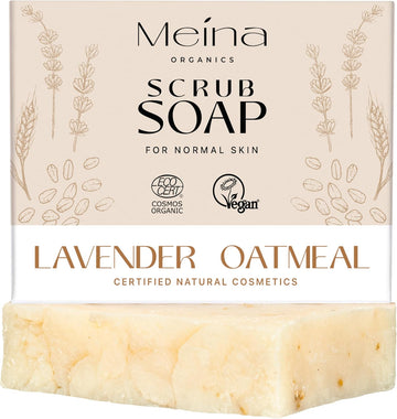 Meina - Organic Soap With Lavender And Poppy Seed (1 X 110 G) 100% Natural, Vegan, Handmade Bio Soap - Body Care And Facial Care