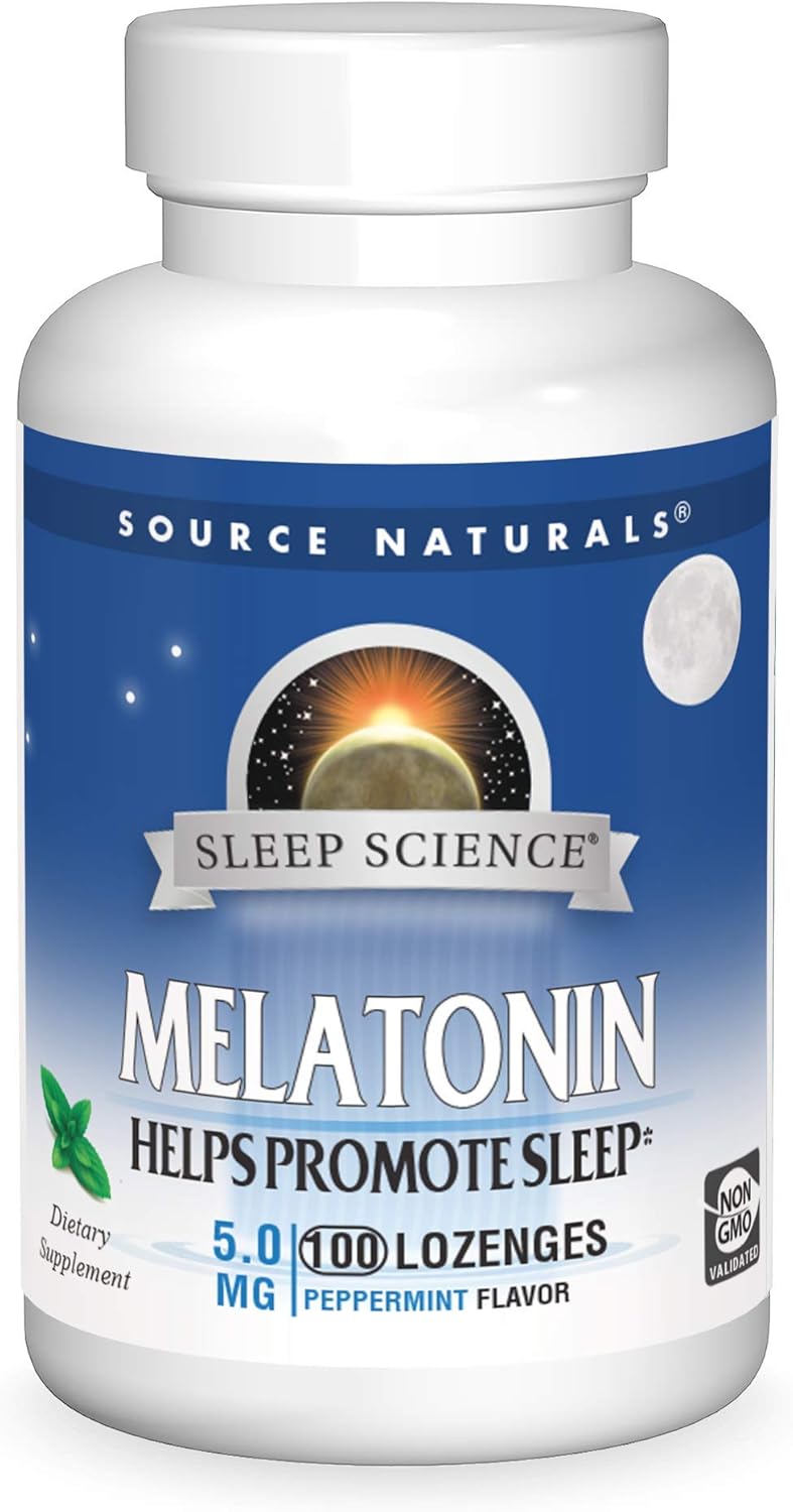 Source Naturals Melatonin 5 mg - 100 Peppermint avored Lenges