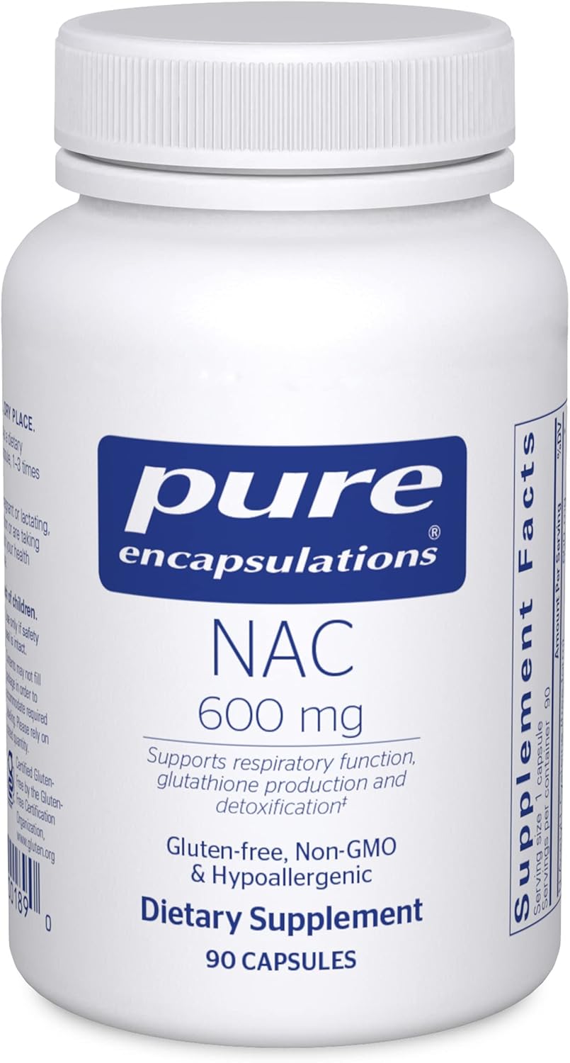 Pure Encapsulations Nac 600 Mg - Nac Supplement For Lung Health & Immune Support, Liver Support & Antioxidants Capsules