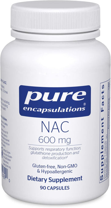 Pure Encapsulations Nac 600 Mg - Nac Supplement For Lung Health & Immune Support, Liver Support & Antioxidants Capsules