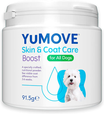 YuMOVE Skin & Coat Care Boost | Previously YuDERM Boost | Nutritional Supplement for Dogs Coat, Skin and Nails | 180 scoops | Packaging may vary?YDB180
