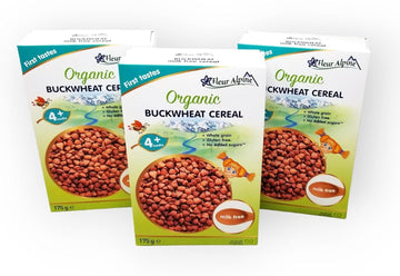 Fleur Alpine Organic Buckwheat Baby Cereal - Nutrient-Rich, Gentle Introduction To Solids And Easy To Make Breakfast Meal - For Babies From 4 Months - 175 Grams - Pack Of 3