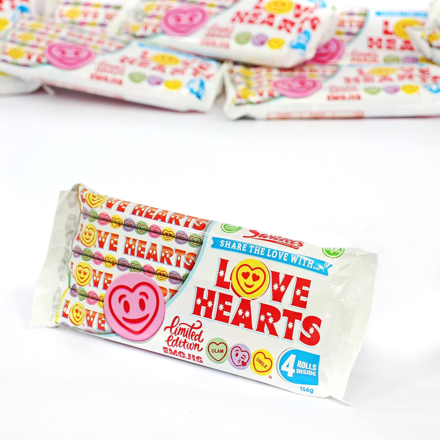 Swizzels Original Love Heart Sweets - A Delicious, Fruity, Fizzy Selection of Classic Candy Conversation Hearts, Vegan-Friendly Sweets (12x127g) : Amazon.co.uk: Grocery
