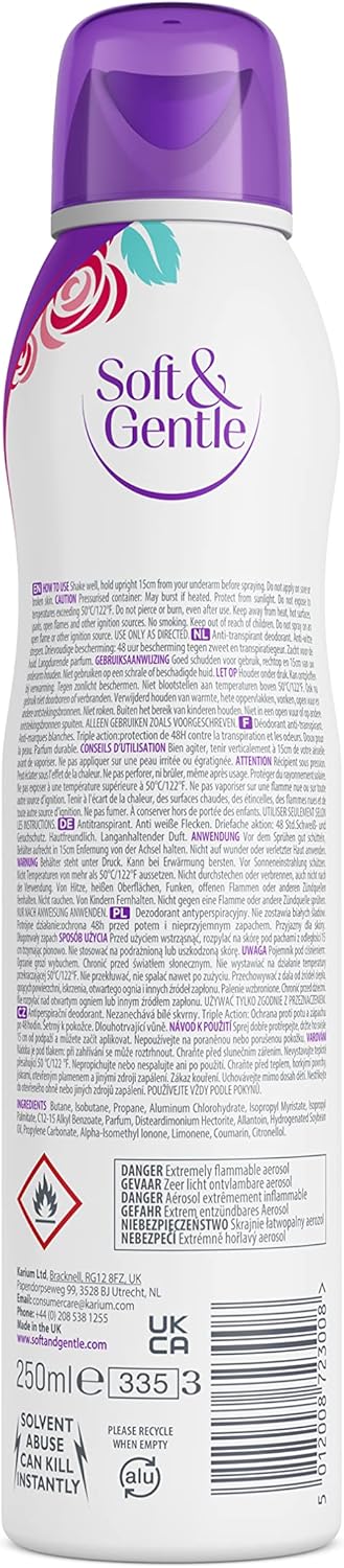 Soft & Gentle Orchid Desire Anti-Perspirant Deodorant Spray 150ml : Amazon.co.uk: Beauty