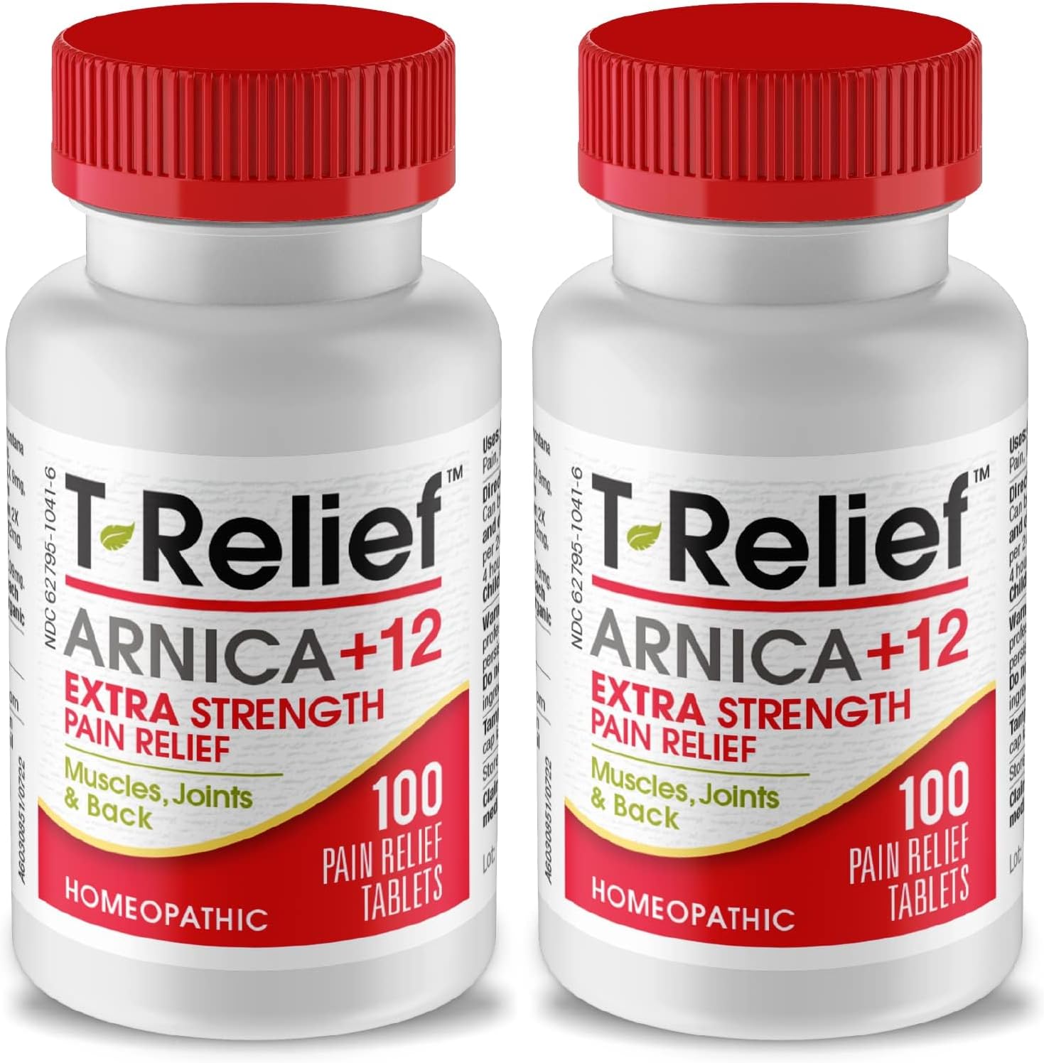 T-Relief Extra Strength Pain Relief Arnica +12 Natural Relieving Actives For Back Pain Joint Soreness Muscle Aches & Stiffness, Whole Body Fast-Acting Relief For Women & Men - 100 Tablets