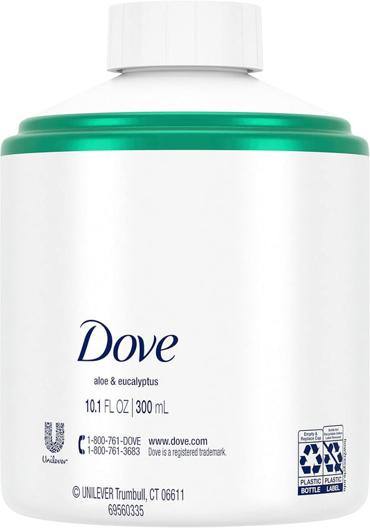 Dove Nourishing Foaming Hand Wash Touchless Dispenser Refill Aloe And Eucalyptus Moisturizing Hand Wash For Lasting Nourishment 10.1 Oz 6-Pack