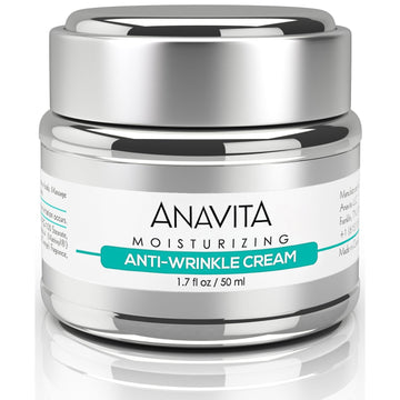 Anavita Moisturizing Anti Wrinkle Anti Aging Cream W/Peptide & Hyaluronic Acid - Day Night - Facial Fine Lines Wrinkles Elasticity Skin Tone - Face Neck Decollete Moisturizer For Women Men 1.7 Fl Oz