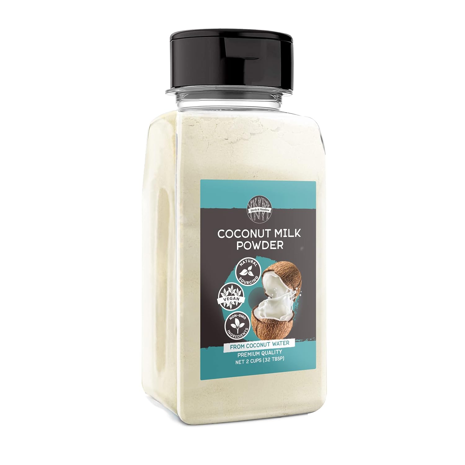 Birch & Meadow 2 Cups Of Coconut Milk Powder, Non-Gmo, Delicious Taste, Drinks