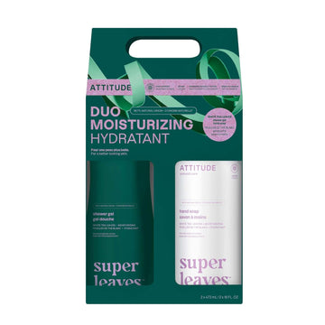 Attitude Body Wash And Hand Soap Set, Ewg Verified, Vegan Energizing Duo, Dermatologically Tested Shower Gel And Personal Care Products, Orange Leaves, 16 Fl Oz Each