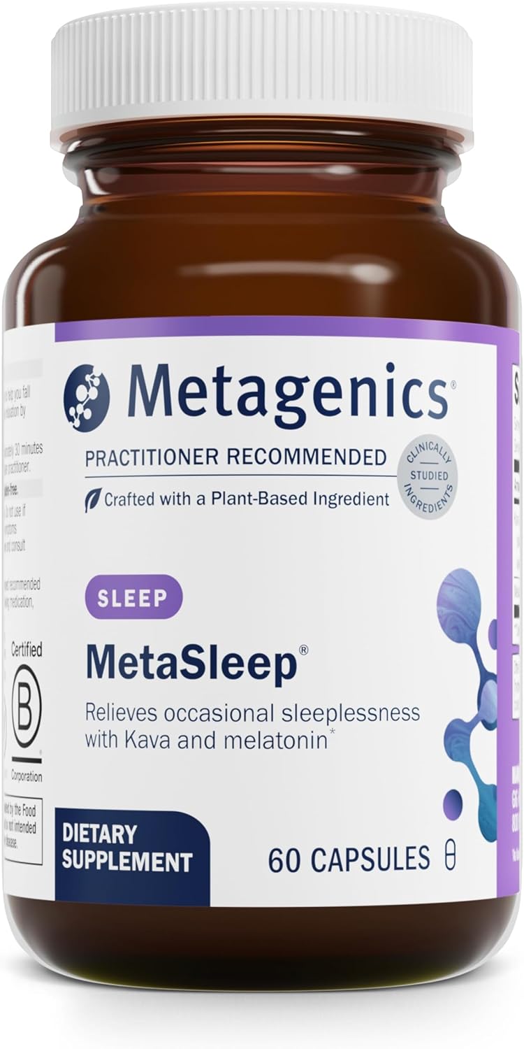 Metagenics - Metasleep - Dual-Phase Melatonin With Kava Sleep Supplement - 60 Capsules (Pack Of 1)