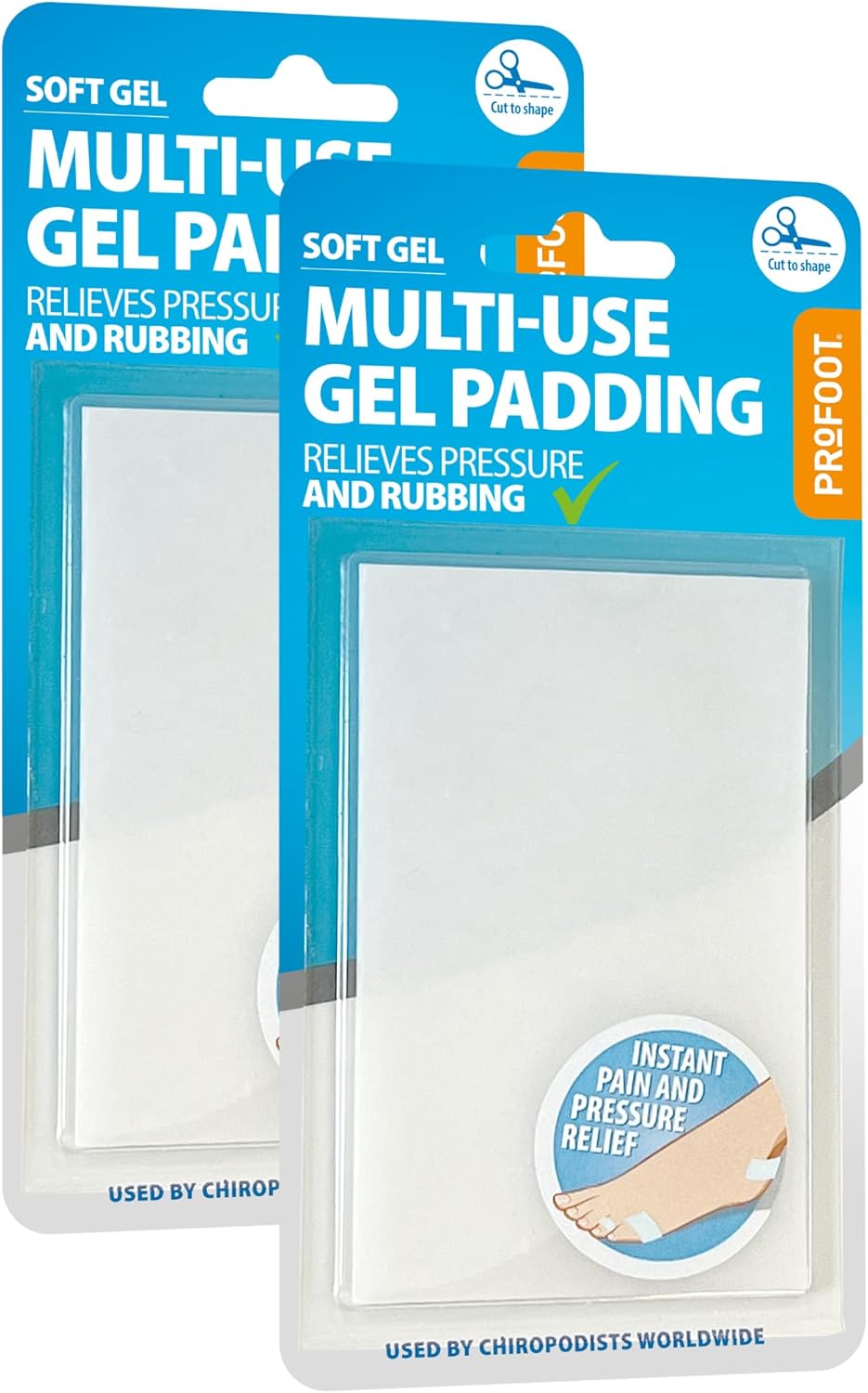 Profoot Multi-Use Gel Padding - Instant Relief for Painful Rubbing - Ideal for Blister Prevention, Bunions, Calluses and Foot Discomfort - Cushioning Comfort - (2 Pack) : Amazon.co.uk: Health & Personal Care