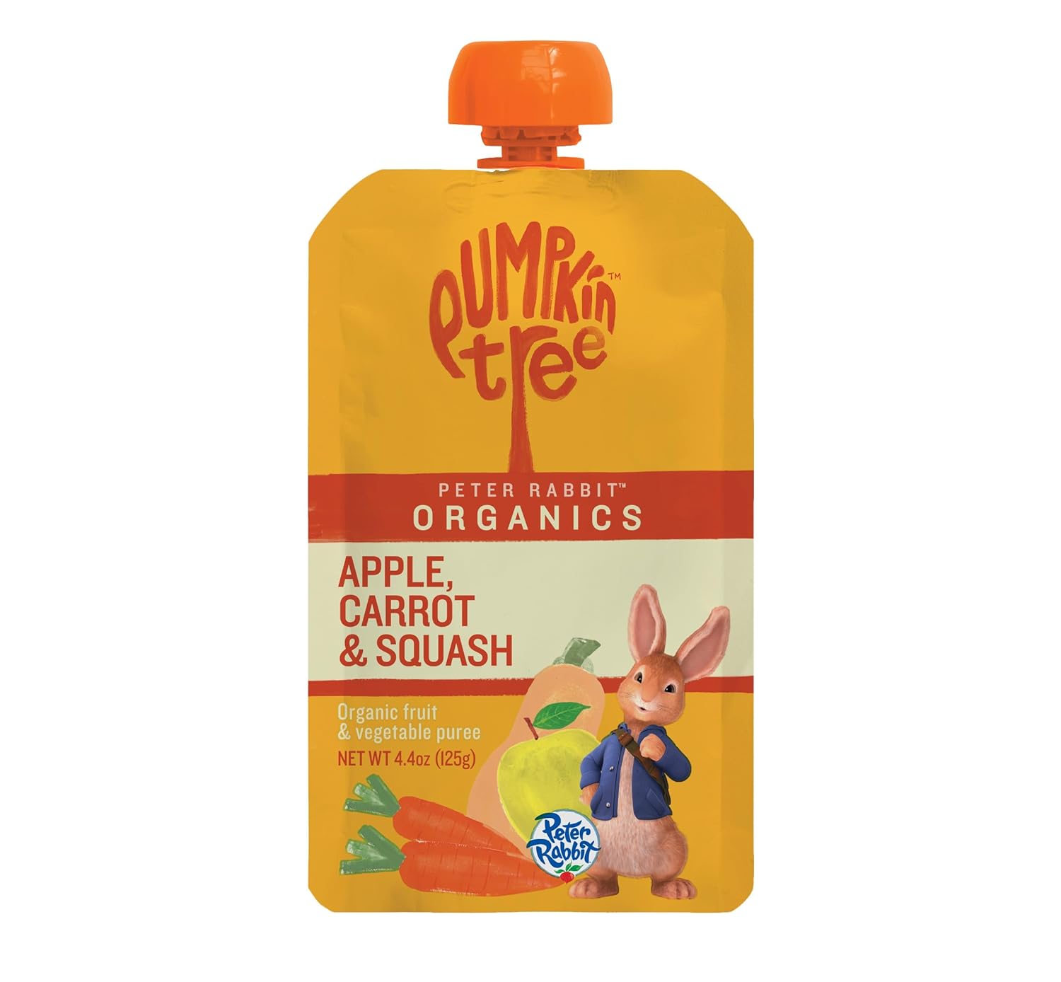 Pumpkin Tree Peter Rabbit Organics Apple, Carrot And Squash Puree, 4.4 Ounce (Pack Of 10)
