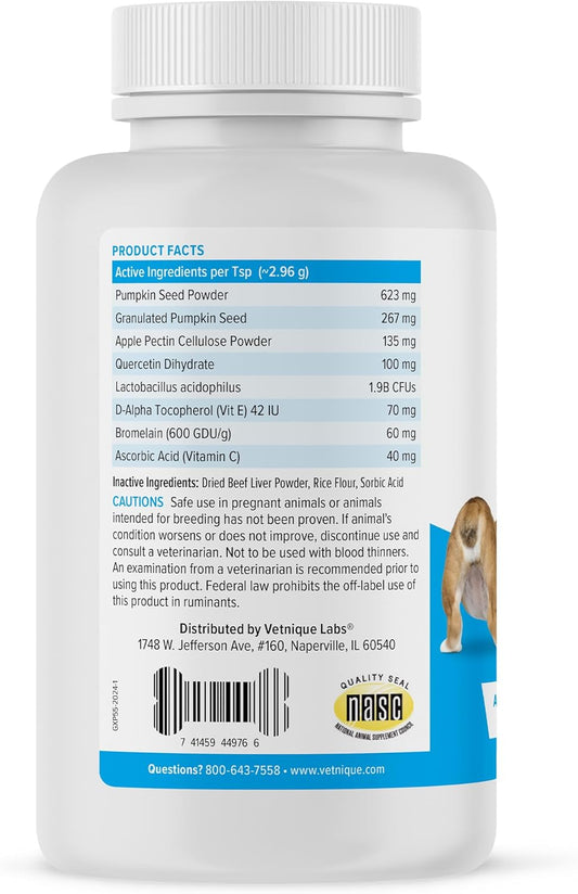 Glandex Dog Fiber Supplement Powder For Anal Glands With Pumpkin, Digestive Enzymes & Dog Probiotics For Digestive Health - Vet Recommended - Boot The Scoot (Beef Liver, 5.5Oz Powder)