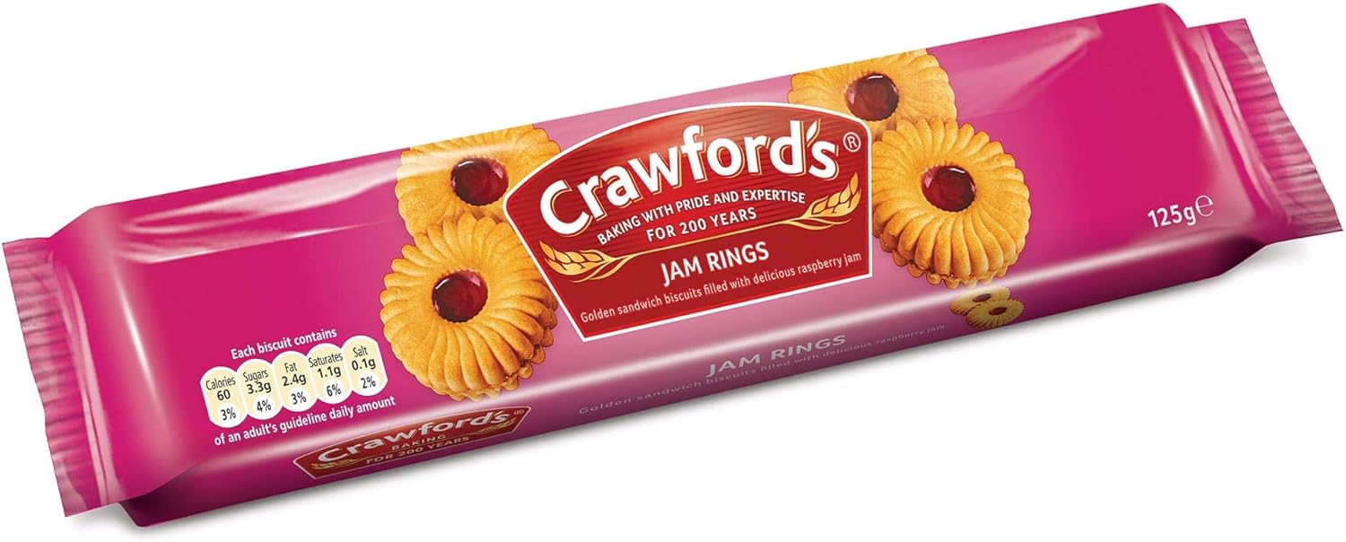 Crawfords Jam Rings Biscuits - 12x125g : Amazon.co.uk: Grocery