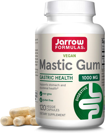 Jarrow Formulas Mastic Gum 1000 Mg, Dietary Supplement For Gastrointestinal Health Support, 120 Veggie Capsules, 60 Day Supply