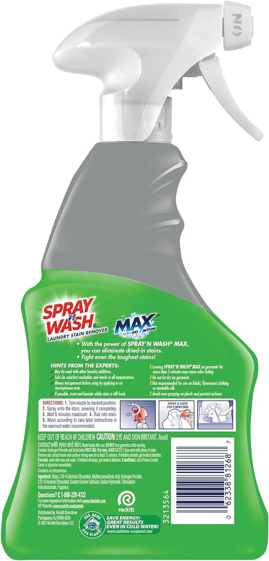 Spray 'N Wash Max Laundry Strain Remover 16 oz, Packaging may vary