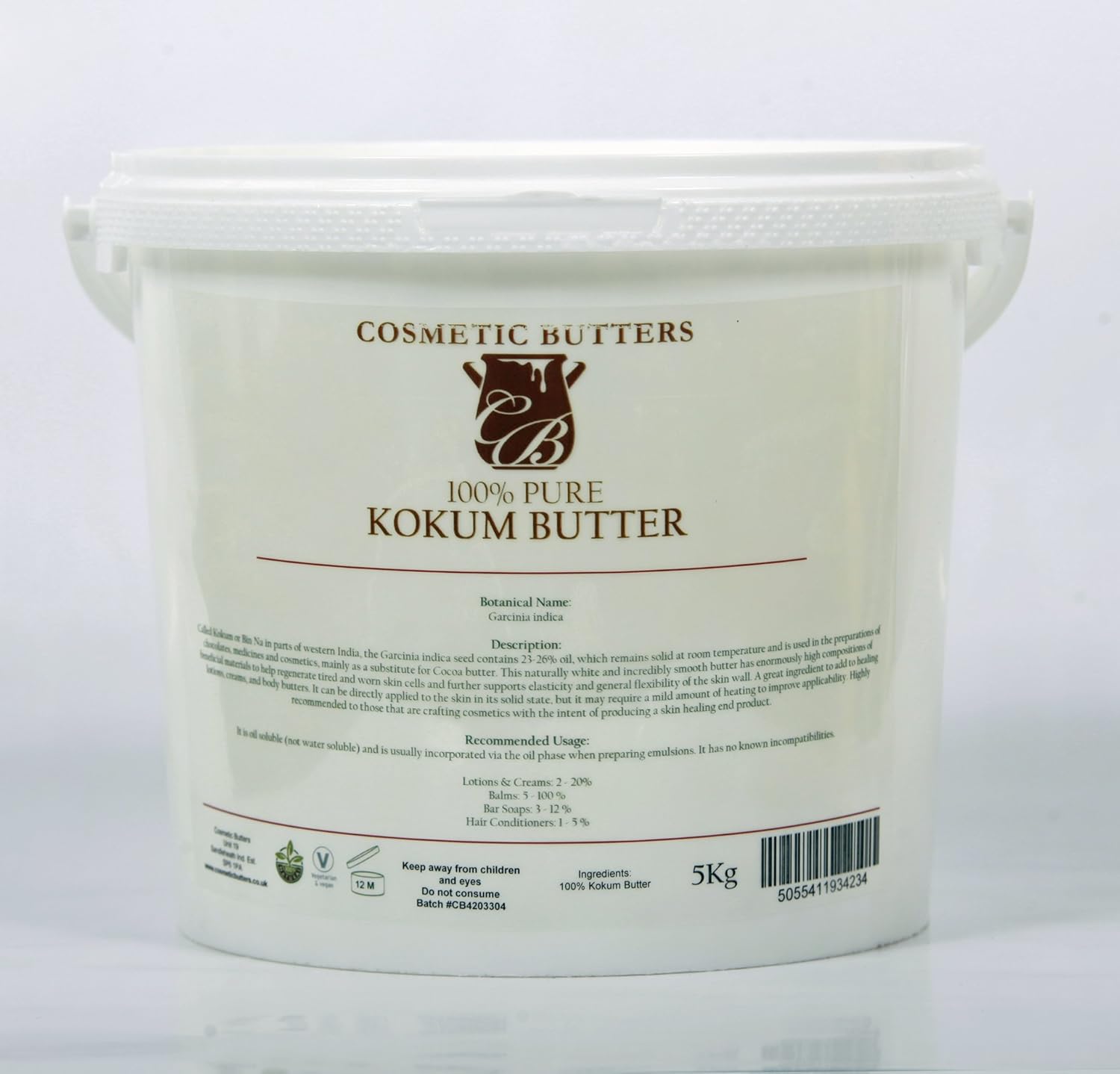 Mystic Moments | Kokum Butter 5Kg - Pure & Natural Cosmetic Butters Vegan Gmo Free