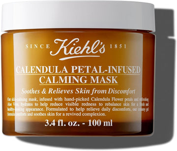 Kiehl'S Calendula Petal Infused Calming Mask, Hydrating & Soothing Gel Face Mask For All Skin Types, 100Ml