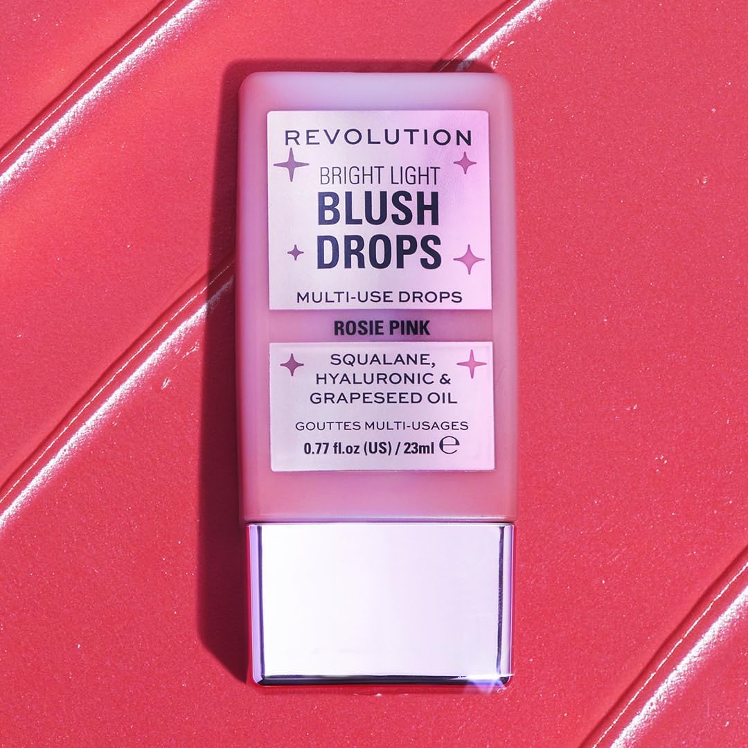 Makeup Revolution, Bright Light Blush Drops with Hyaluronic Acid, Radiant Finish, Pink Rosie, 23ml : Amazon.co.uk: Beauty