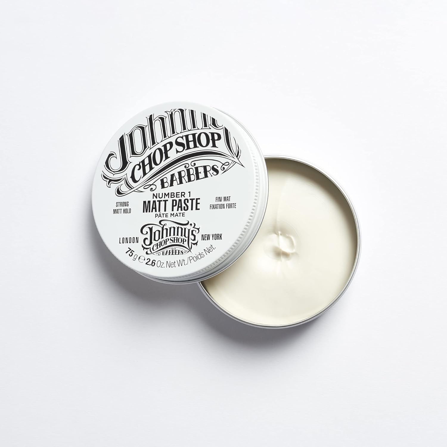 Johnny's Chop Shop - No 1 Matt Paste In A Tin, Strong Hold, Natural Finish (75g) : Amazon.co.uk: Beauty