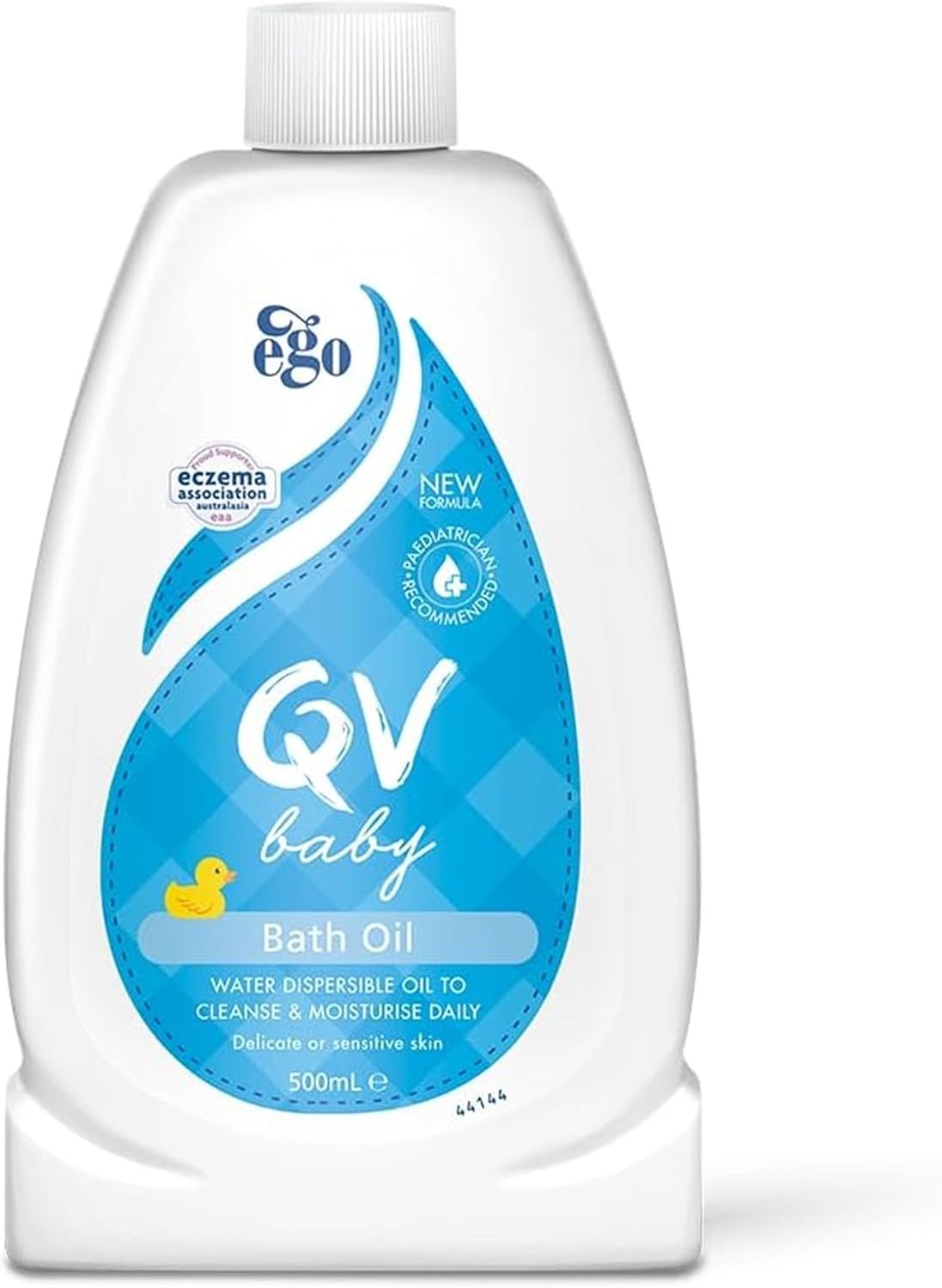 Qv Baby Bath Oil, 500Ml - With Vitamin E, Delicate, Water-Dispersible, Everyday Use, Non-Greasy For Sensitive Skin, Suitable For Face, Body & Hair, Baby Bath Wash For Eczema, Cradle Cap, Dermatitis