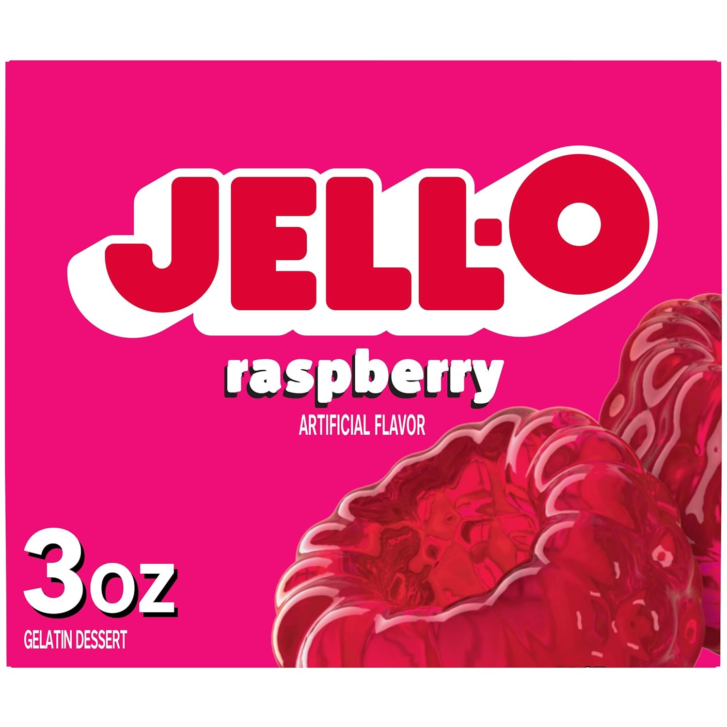 Jell-O Dry Package Dessert Jell-O Raspberry Instant Gelatin Mix, 3 Ounce (Pack Of 1)