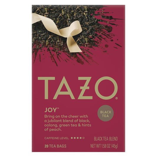 Tazo Joy Limited Edition Seasonal Black Tea Blend Tea Bags, 120 Total Tea Bags (20Ct - Pack Of 6)