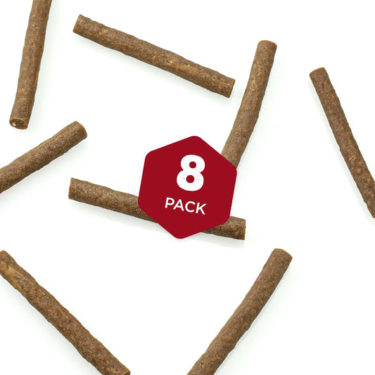 Premium Chicken Dog Treats - 8 Pack Of Chicken Snack Sticks - Natural Dog Treats With Collagen, Protein, Promotes Dental Health - For Small Dogs, Medium Dogs, Large Dogs And Puppies