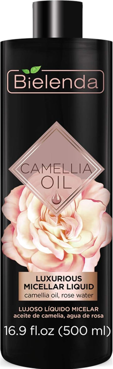 Bielenda Camellia Oil - Thoroughly Cleanses And Refreshes The Epidermis, Effectively Removes Makeup And Other Impurities - Camellia Oil Luxurious Micellar Liquid - 500 Ml
