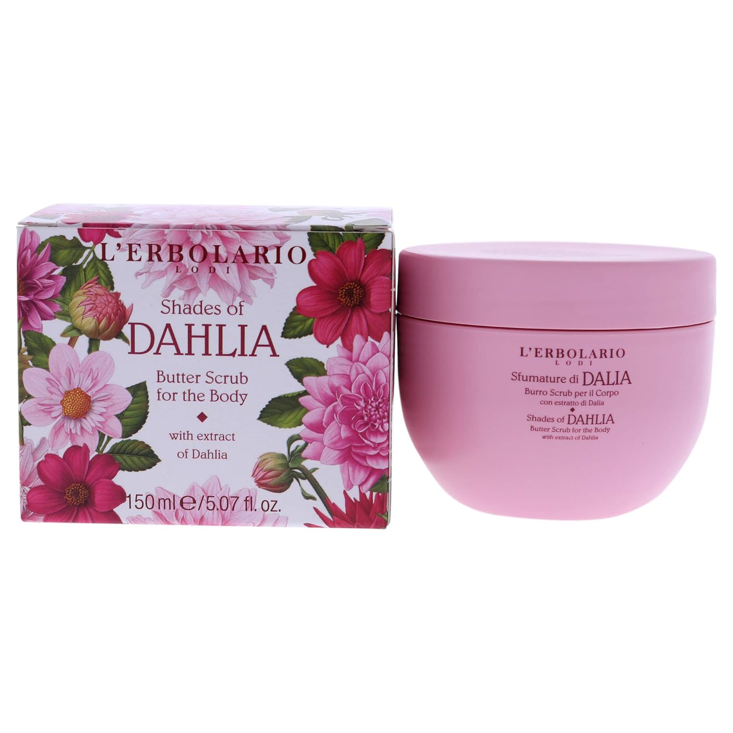 L'Erbolario Shades Of Dahlia Butter Body Scrub - Gently Exfoliates The Skin - For Smoother, Softer And Well-Nourished Skin - Moisturizing And Softening Action - Rich Formula - No Silicones - 5.07 Oz : Beauty & Personal Care