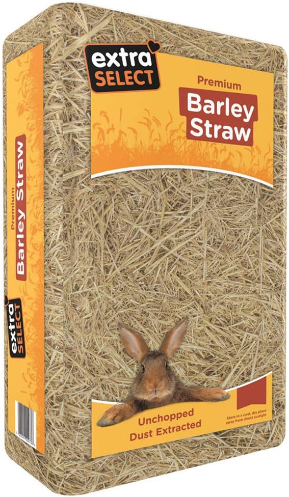 Extra Select Barley Straw Bedding - Soft Animal Bedding for Rabbit, Tortoise, and More - 3 kg (Pack of 2) :Pet Supplies