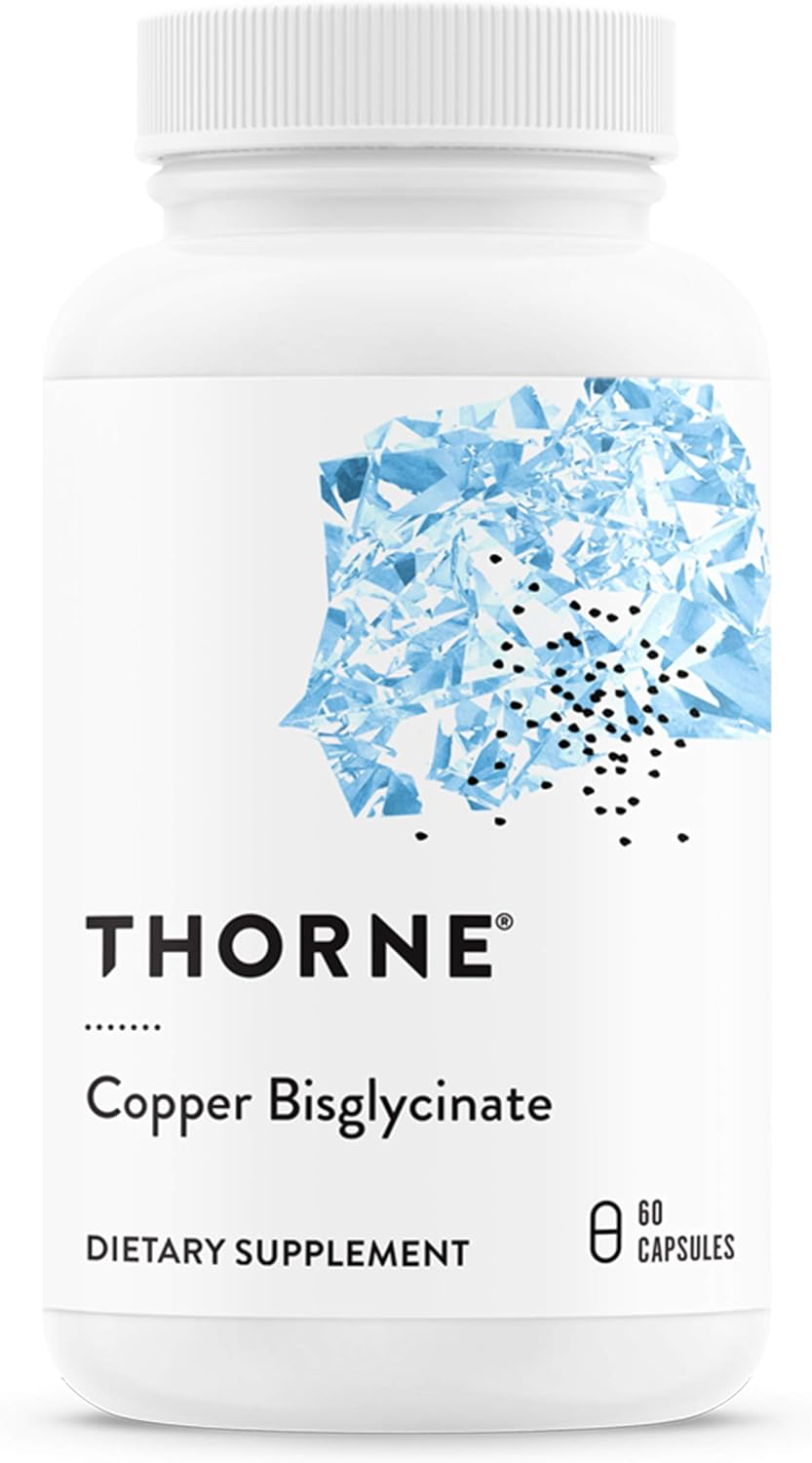 Thorne Copper Bisglycinate - Well-Absorbed Trace Mineral Supplement - 60 Capsules