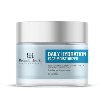 Botanic Hearth Daily Hydration Moisturizer With Hyaluronic Acid, Green Tea Extract | All Skin Type | 3.5 Fl Oz | 100 G