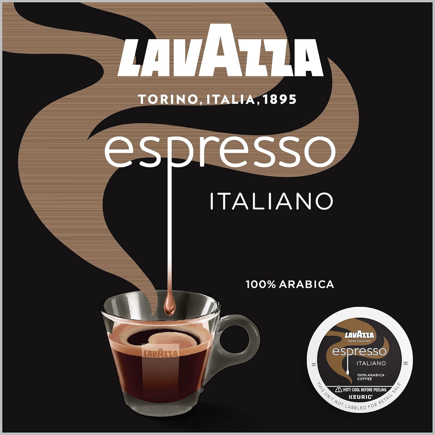 Lavazza Espresso Italiano Single-Serve Coffee K-Cups For Keurig Brewer, Medium Roast, 100% Arabica, Value Pack, 10 Count (Pack Of 6) (Packaging May Vary)