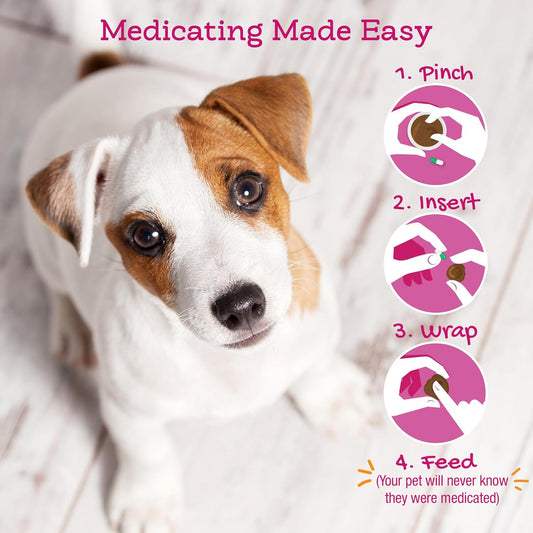 Riley's Pill Wrap for Dogs - Delicious Cheese & Bacon Flavored Pill Paste for Dogs - Wrap Pills, Capsules, Tablets in a Pocket or Pouch to Mask The Taste & Make Pill Time Fun - 8 oz
