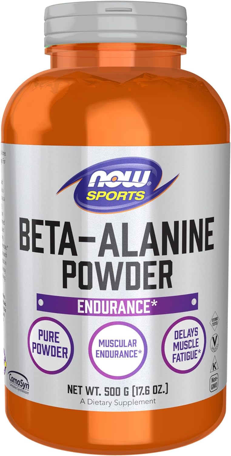 Now Foods Sports Nutrition, Beta-Alanine Pure Powder 2,000 Mg, Muscular Endurance*, 500 Grams