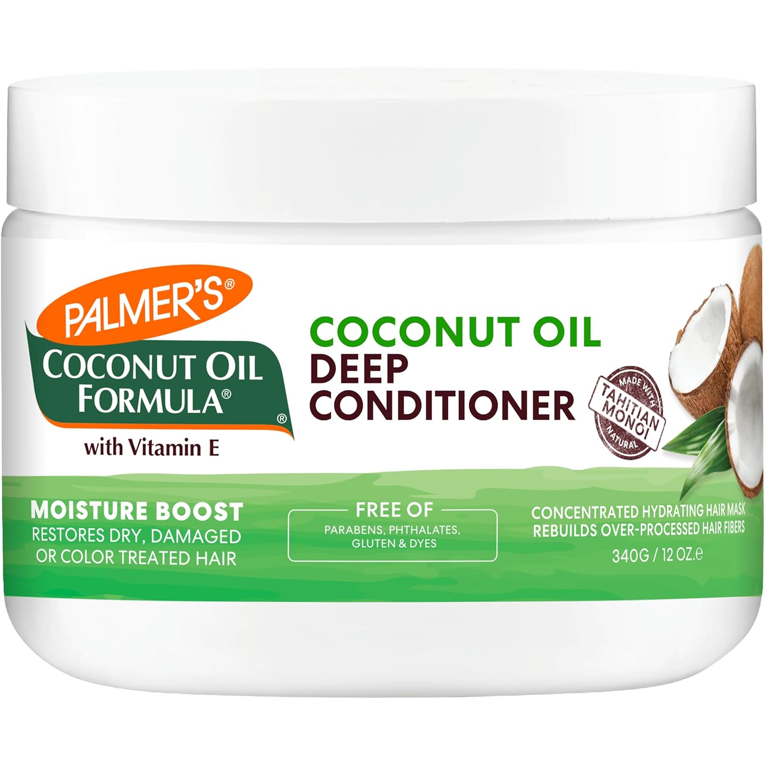 Palmer's Coconut Oil Formula Moisture Boost Deep Hair Conditioner, 12 Ounce