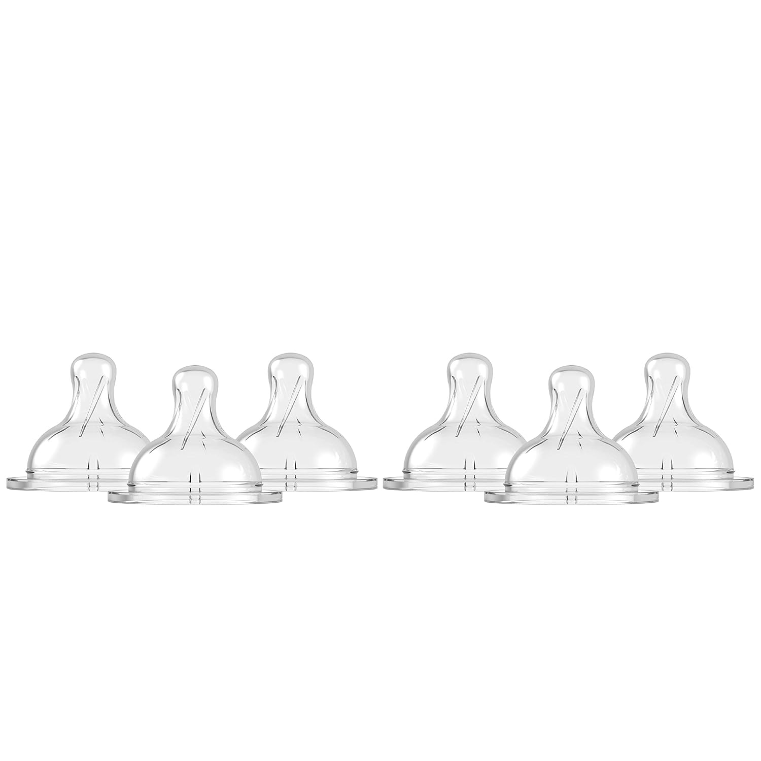 Mama Bear Wide-Neck Baby Bottle Nipple, BPA-Free, Fast Flow (Pack of 6), Compatible with Mama Bear Wide-Neck Baby Bottles only