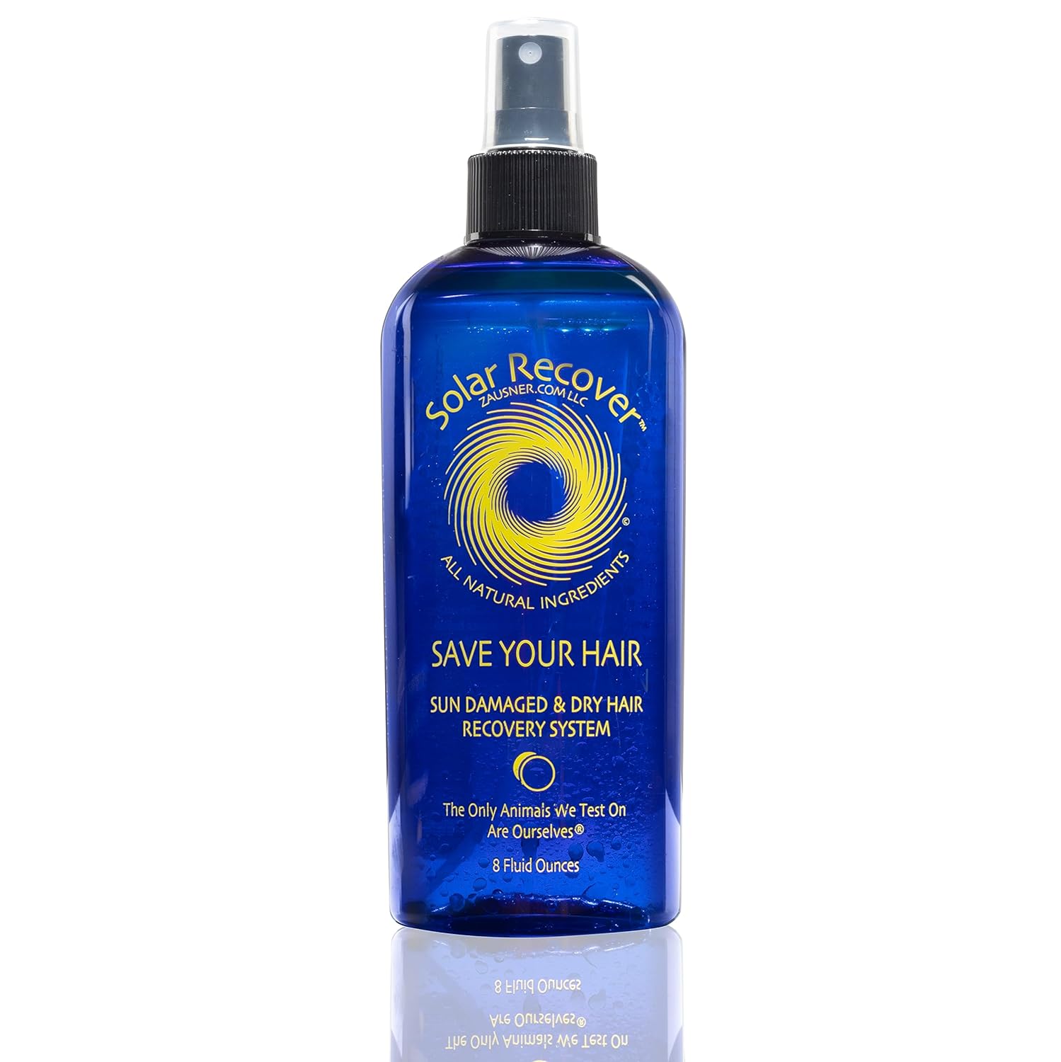 Solar Recover All Natural Hair Moisturizing and Detangler Spray for Sun Damaged Hair (8 oz) - Leave-In Conditioner to Hydrate Your Hair - Save Your Hair