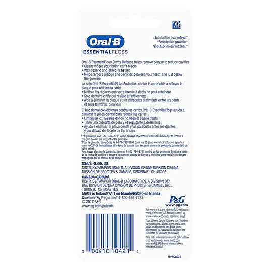 Oral-B Essentialfloss Cavity Defense Dental Floss, 50 M, 2 Pack