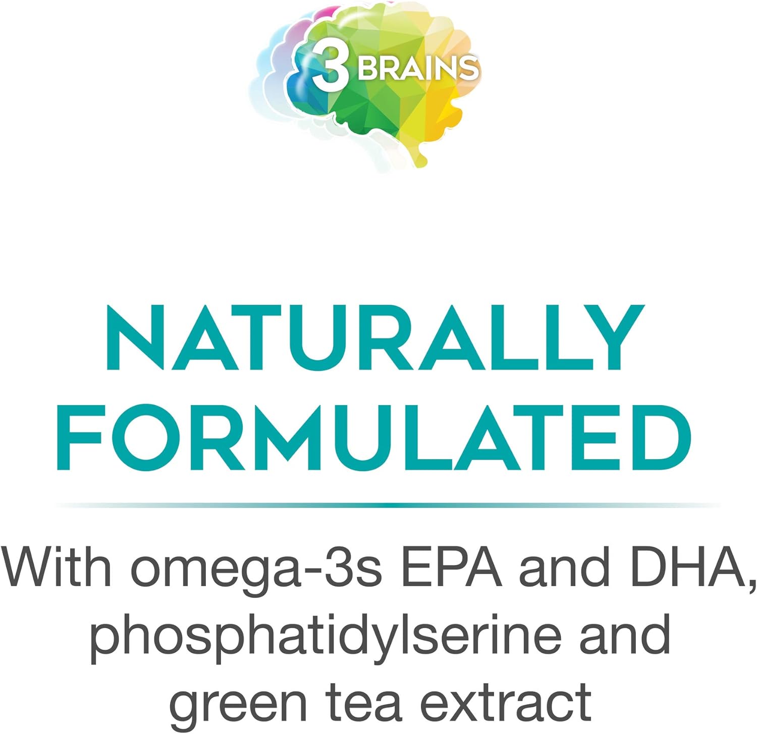 Natural Factors 3 Brains, Higher Thoughts, Support for Cognitive Health and Brain Function, Daily Dietary Supplement, 90 Softgels (45 Servings) : Health & Household