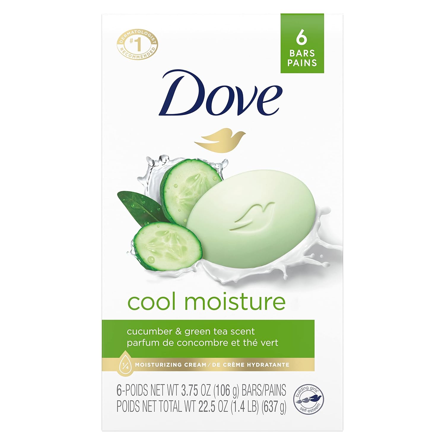 Dove Go Fresh Beauty Bar, Cucumber And Green Tea 4 Ounce, 6 Bar