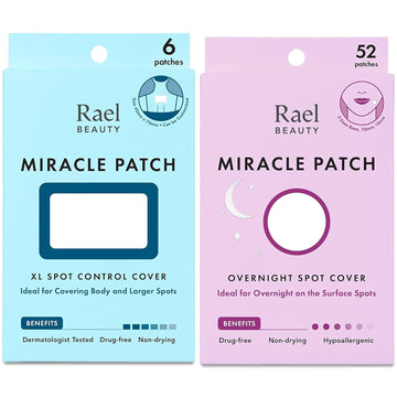 Rael Miracle Bundle - Xl Spot Control Cover (6 Count), Overnight Spot Cover (52 Count)