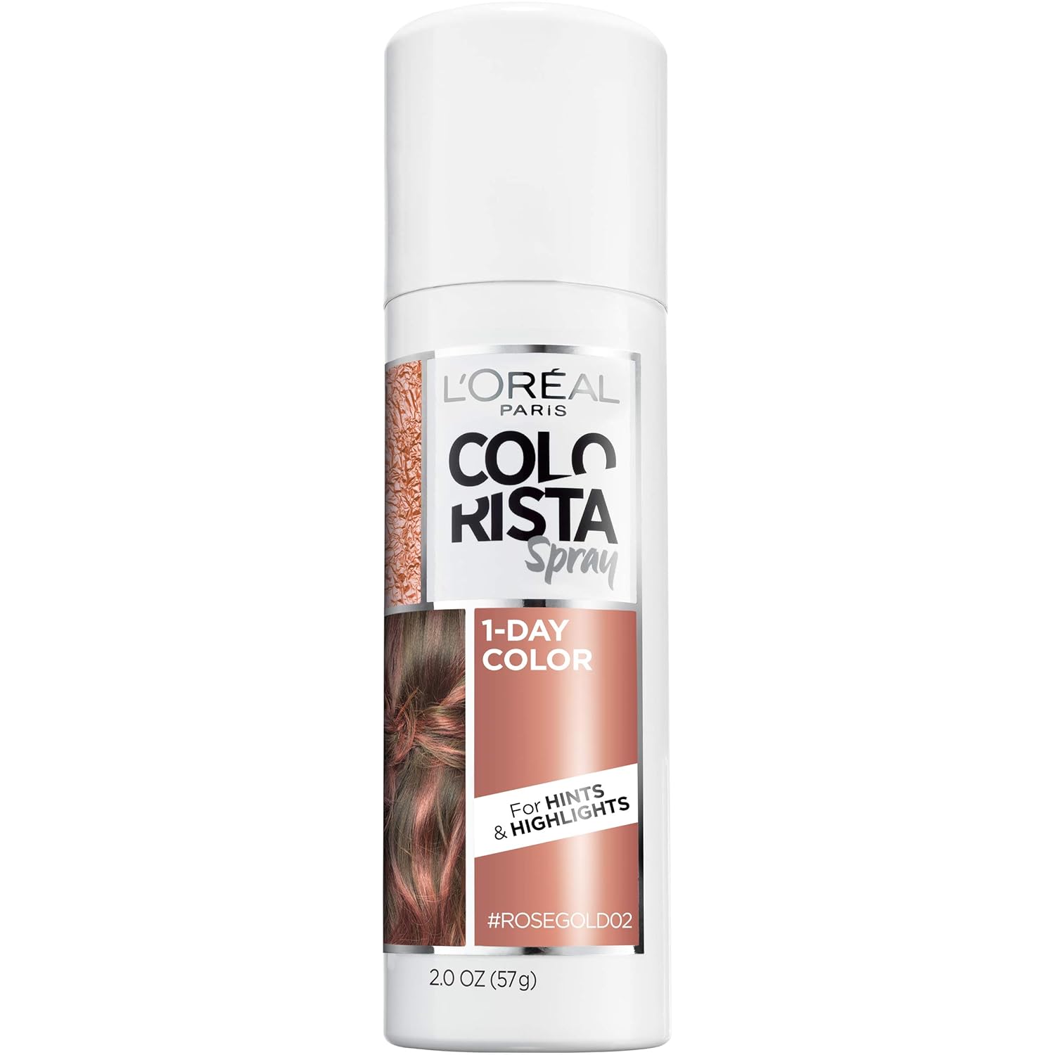 L'Oreal Paris Colorista 1-Day Washable Temporary Hair Color Spray, Rose Gold, 2 Ounces