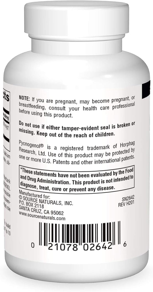 Source Naturals Pycnogenol, Proanthocyanidin Complex, 100 mg - 120 Tablets