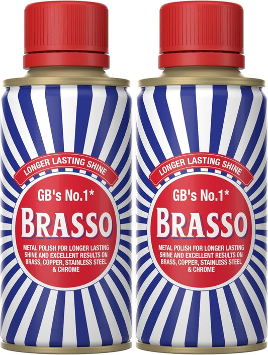 Brasso Metal Polish (Pack Of 2)- Long-Lasting Shine For Brass, Copper, Stainless Steel, And Chrome (75 Ml Each)