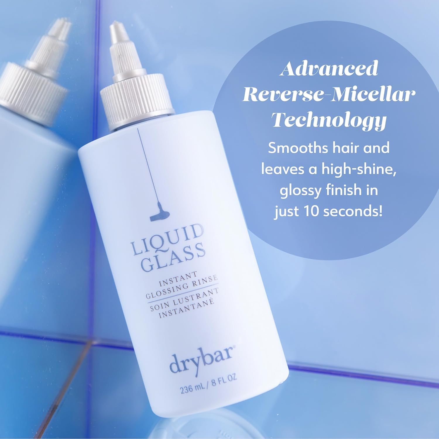 Drybar Liquid Glass Instant Glossing Rinse | 10-Second Shine-Boosting Hair Rinse | High-Gloss Hair Treatment | Salon-Quality Results
