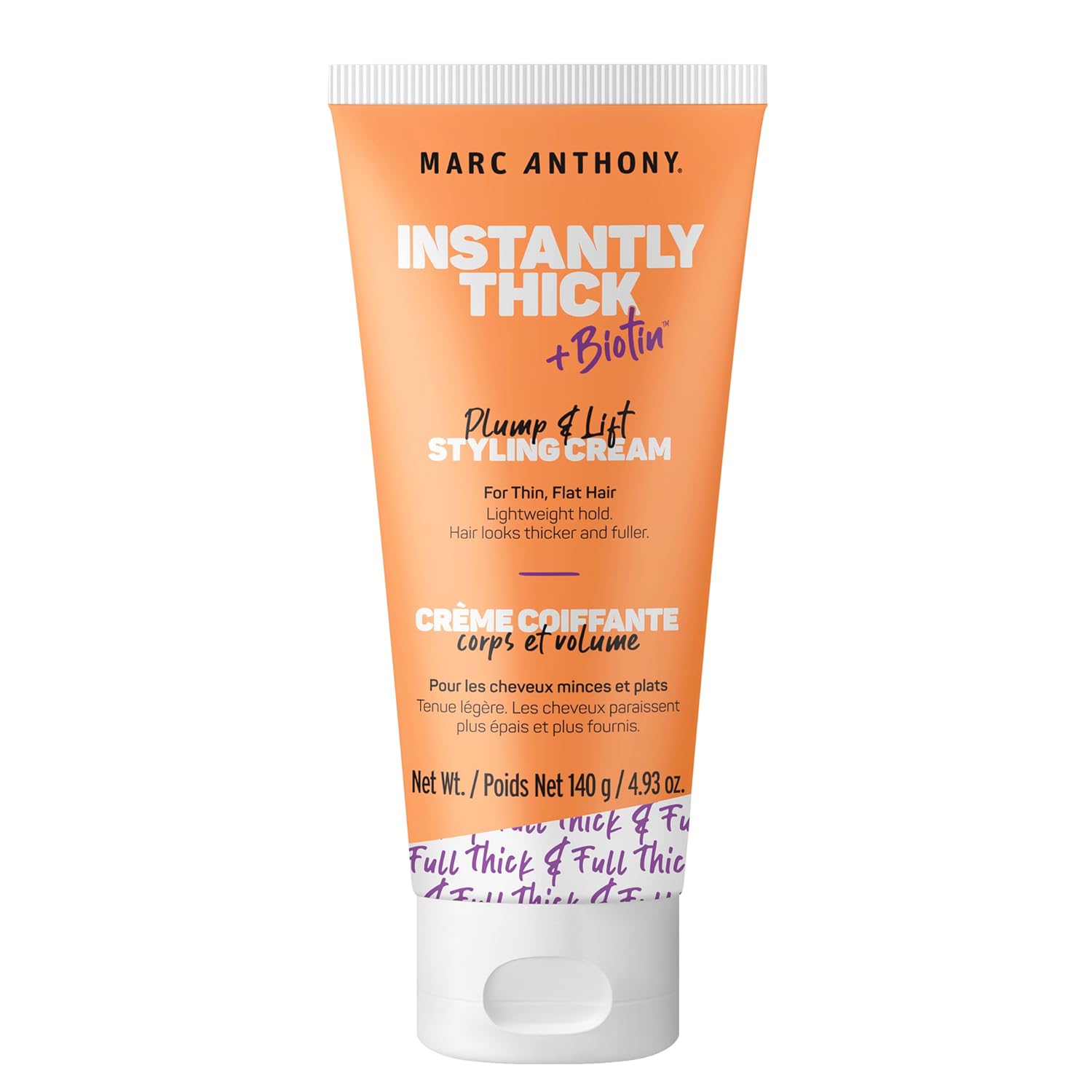 Marc Anthony Styling Hair Cream, Instantly Thickening Biotin & Vitamin E Hair Cream, Lightweight Hold For Thicker & Fuller Volumizing Product For Thin, Flat Hair