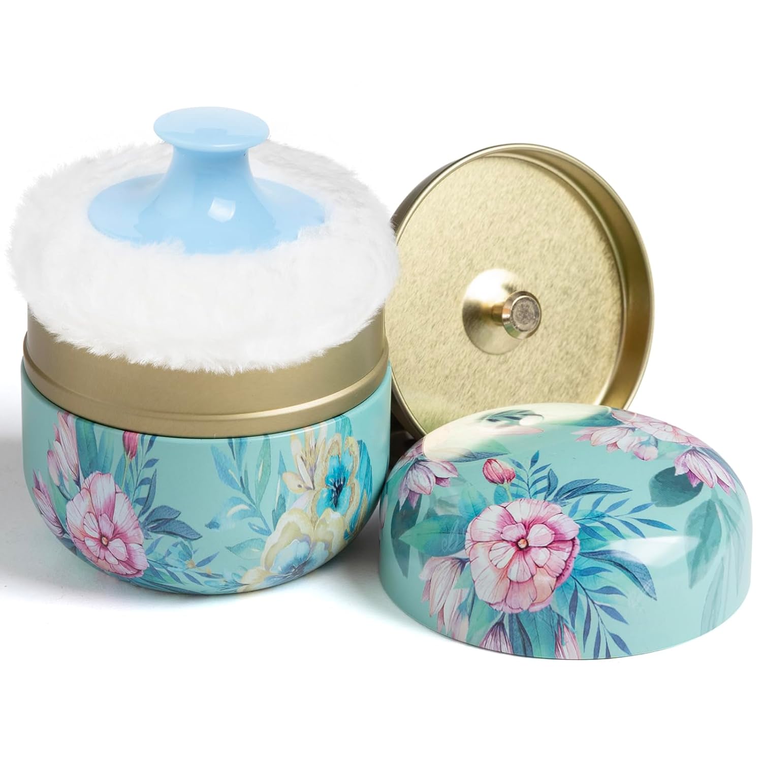Powder Puff And Powder Container For Body Dusting Powder Case With Puff For Baby And Women,Loose Powder Containers With Puff For Travel